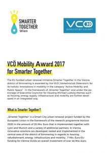 Smarter Together, VCÖ Folder 2017, page 1